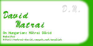 david matrai business card